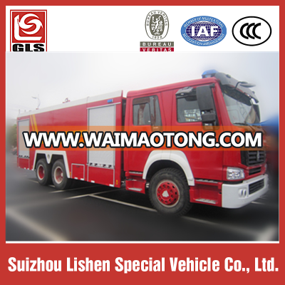 Howo fire fighting truck 6x4 drive,foam water tank 10t capacity.