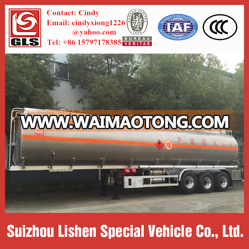 Tri-axle Aluminum Fuel Tank Semi Trailer with Oil and Gas Recovery System